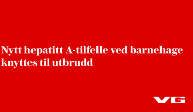 Hepatitt A i barnehage i Bydel Sagene i Oslo