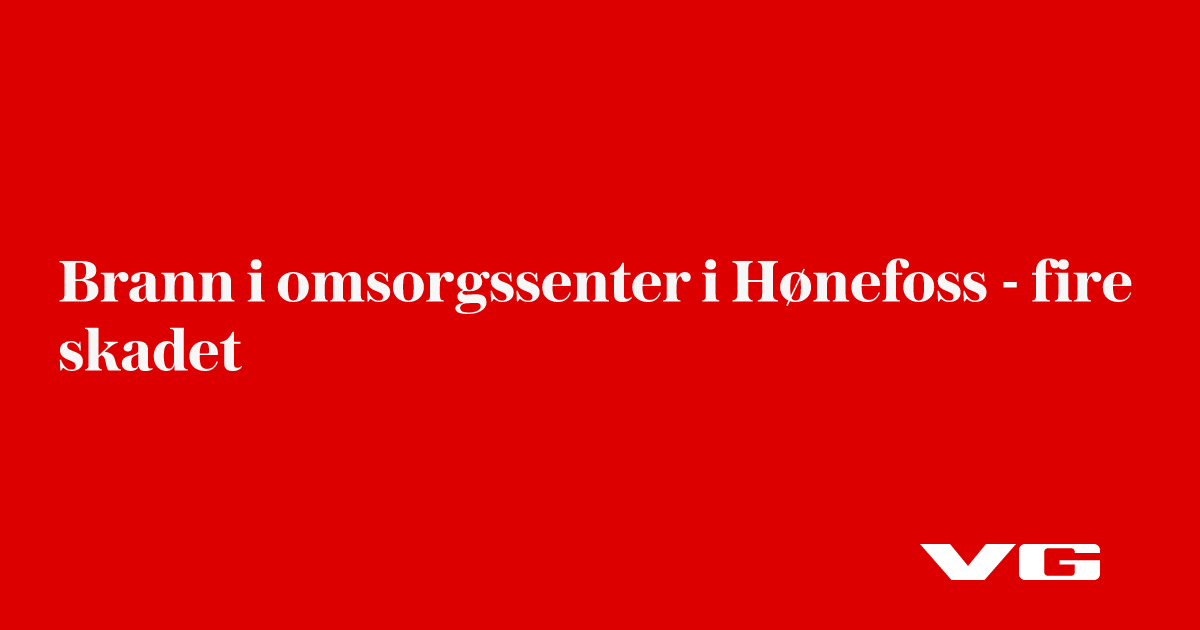 Brann i omsorgssenter i Hønefoss