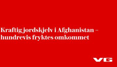 Kraftig jordskjelv rammer Afghanistan – hundrevis fryktes døde