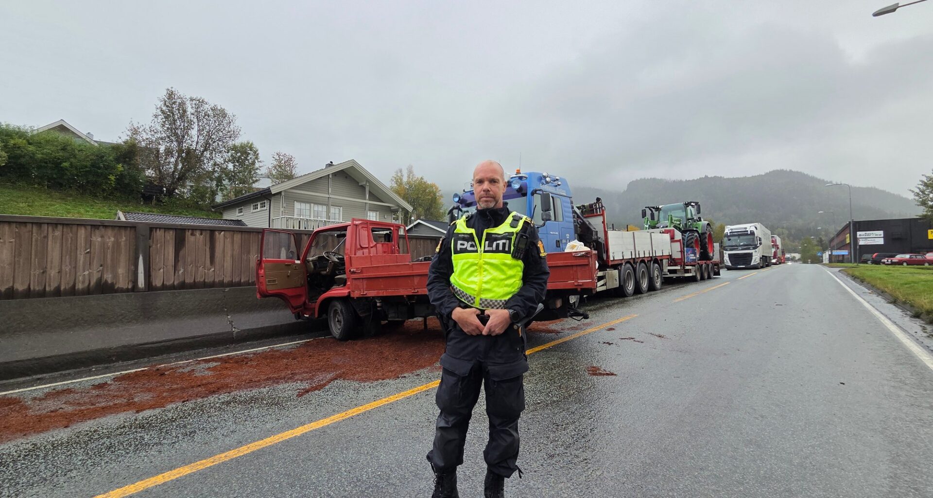 Trafikkulykke, Selfors | Trafikkulykke på Selfors. E6 er åpnet