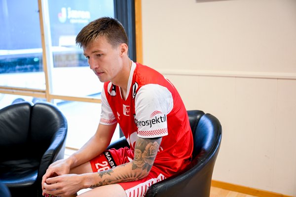 Bryne 20250810.
Brynes Axel Kryger etter eliteseriekampen i fotball mellom Bryne og KFUM Oslo på Bryne stadion.
Foto: Carina Johansen / NTB
