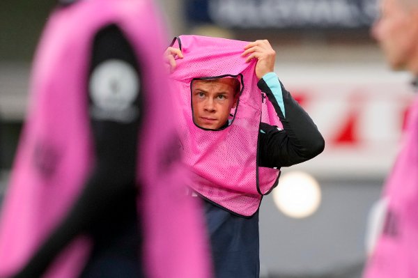 Oslo 20250904. 
Norges Aune Heggebø under privatlandskampen i fotball mellom Norge og Finland på Ullevaal Stadion.
Foto: Fredrik Varfjell / NTB