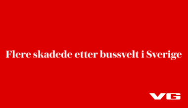 Buss med 60 personer har veltet i Sverige