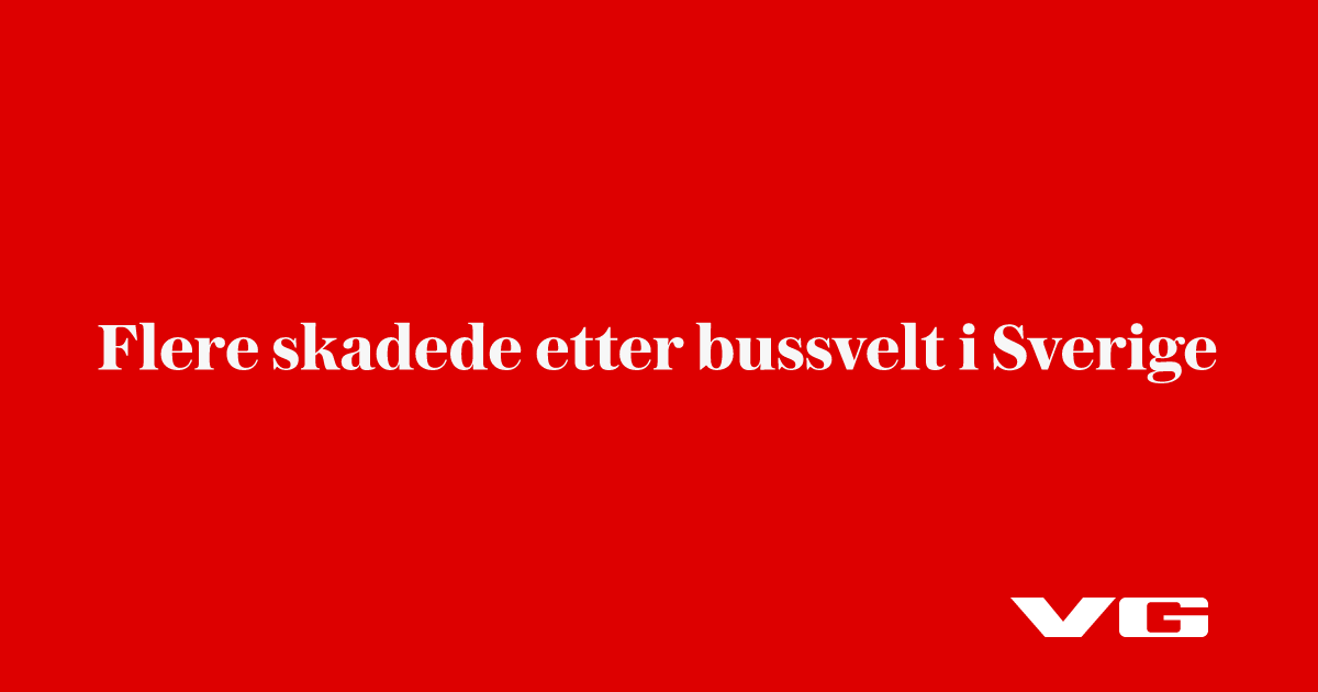 Buss med 60 personer har veltet i Sverige