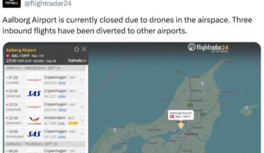 Luftrommet over flyplassen i Aalborg stengt etter droneobservasjon – to fly omdirigert