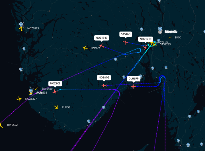Oslo lufthavn stenges etter observasjon av flere droner