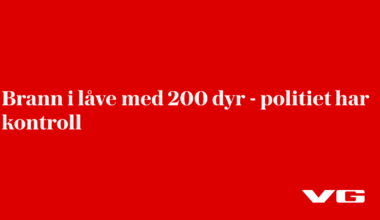 Brann i låve med 200 dyr