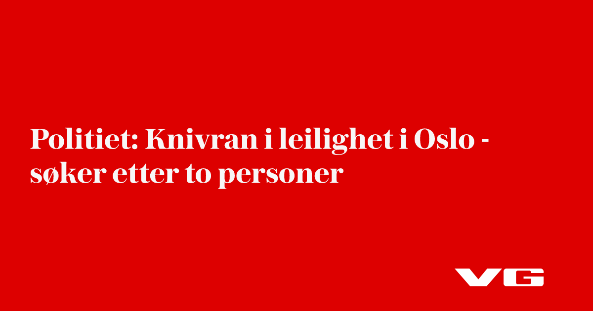 Politiet: Knivran i leilighet i Oslo