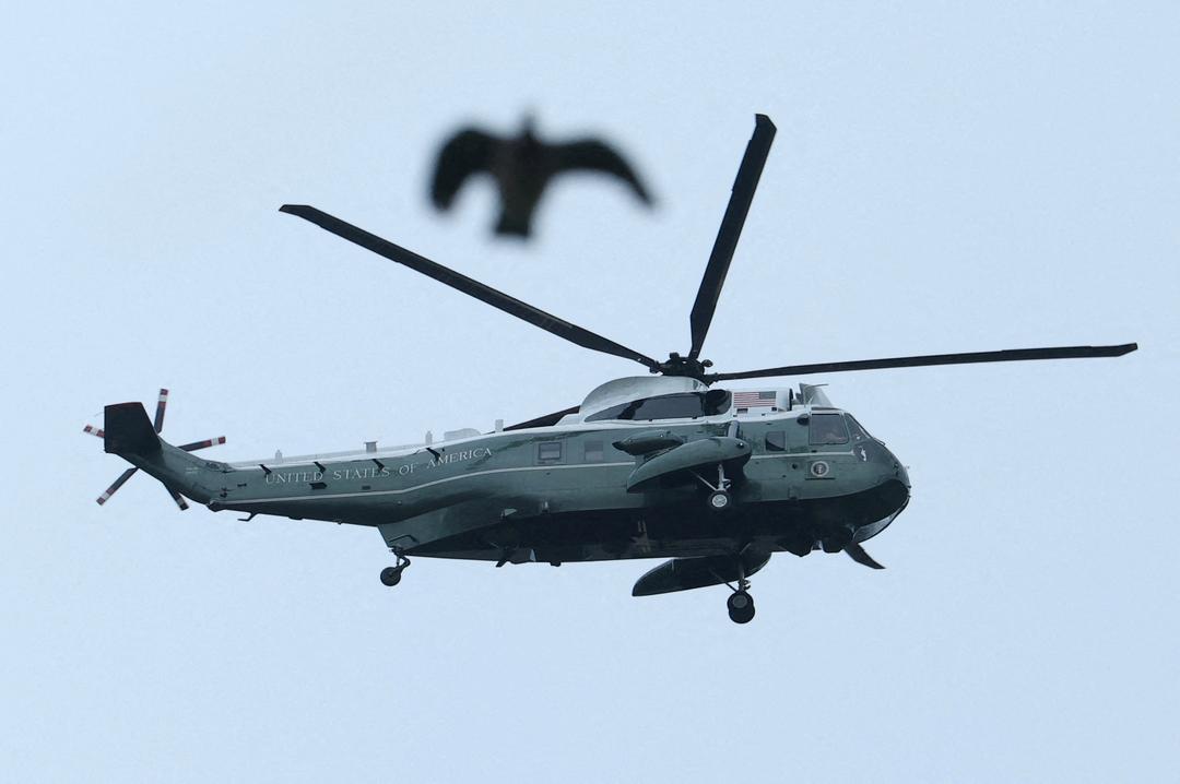 Trumps helikopter måtte nødlande