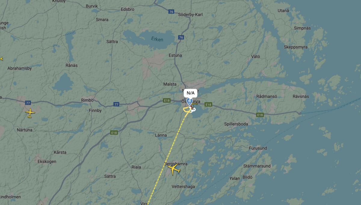 Småfly krasjet i svensk innsjø