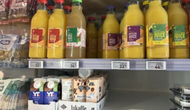 Store prisforskjeller på appelsinjuice