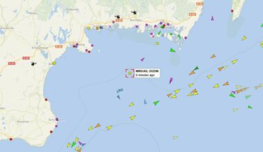 Russisk skip har dukket opp