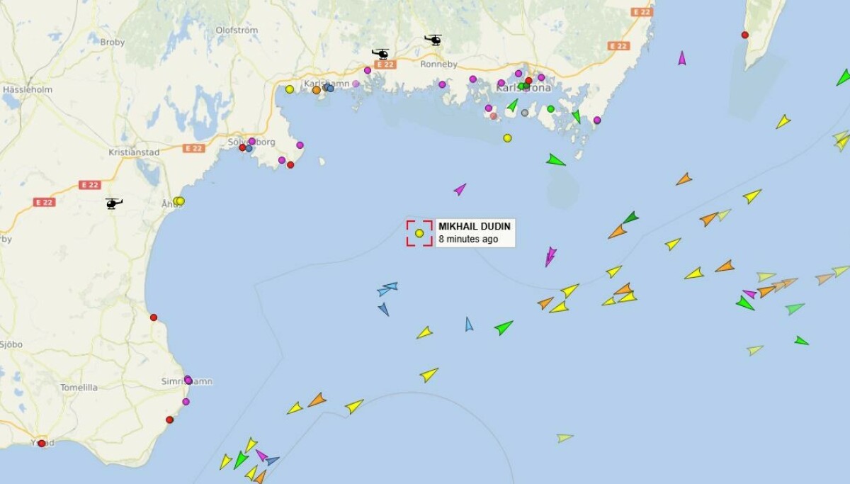 Russisk skip har dukket opp