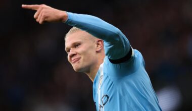 Erling Braut Haaland scoret to mål mot Manchester United – City vant 3–0
