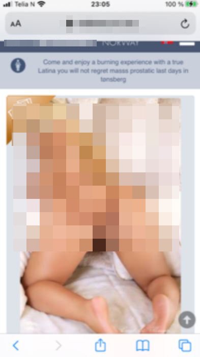 ANNONSE: Denne averteringen på en annonseside for salg av seksuelle tjenester tilhørte en av kvinnen som benyttet leiligheten den nå tiltalte eikværingen disponerte. Han hevder han ikke visste hva både denne og de 20-25 andre kvinnene han leide ut til, drev med.