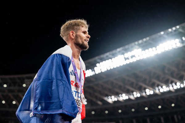 250921 Jimmy Gressier of France after competing in men's 5000 meters final during day 9 of the 2025 World Athletics Championships on September 21, 2025 in Tokyo. 
Photo: Vegard Grøtt / BILDBYRÅN / kod VG / JM0738