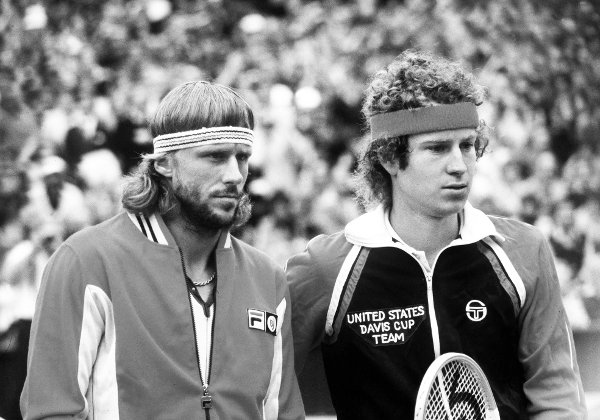 Et bilde av Björn Borg og John McEnroe