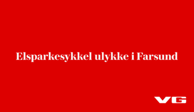 Elsparkesykkel­ulykke i Farsund