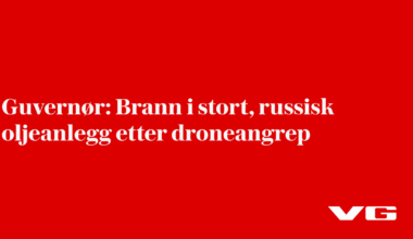 Brann i russisk oljeanlegg etter dronenedfall