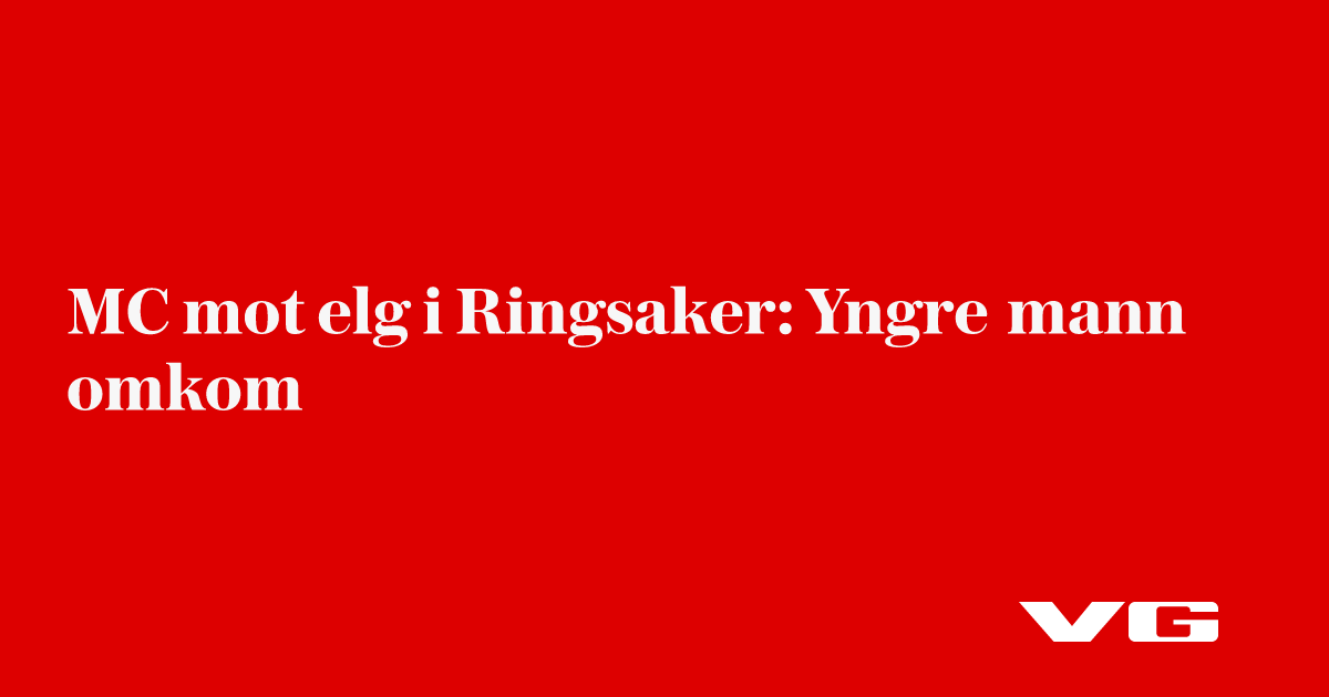 MC-fører kolliderte med elg i Ringsaker