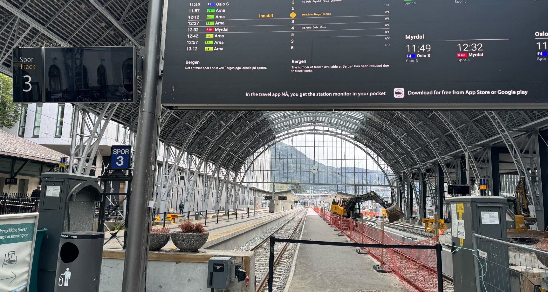 Bergen, Brannvesenet | Røykutvikling fra lokomotiv i sentrum
