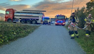 Brann, Leirfjord | Utrykning etter melding om brann i Leirfjord