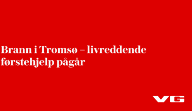 Brann i Tromsø – livreddende førstehjelp pågår