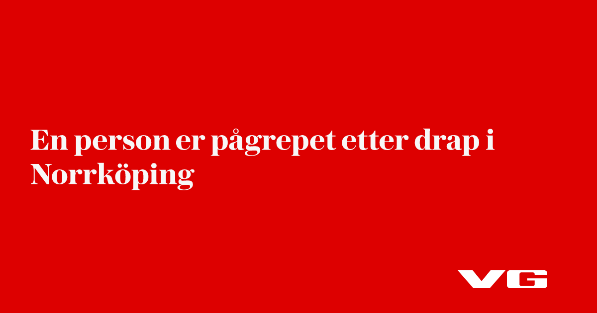Mann død etter skyteepisode i Norrköping