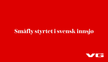 Småfly styrtet i svensk innsjø