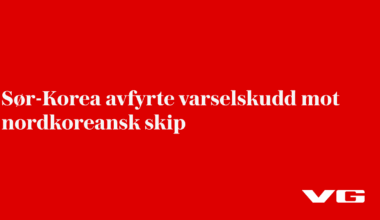 Sør-Korea avfyrte varselskudd mot nordkoreansk skip