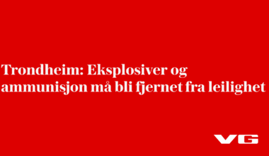 Eksplosiver og ammunisjon må bli fjernet fra leilighet