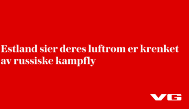 Estland sier deres luftrom er krenket av russiske kampfly