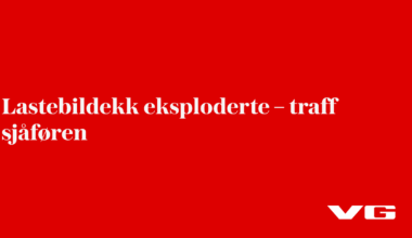 Lastebildekk eksploderte – sjåfør skadet