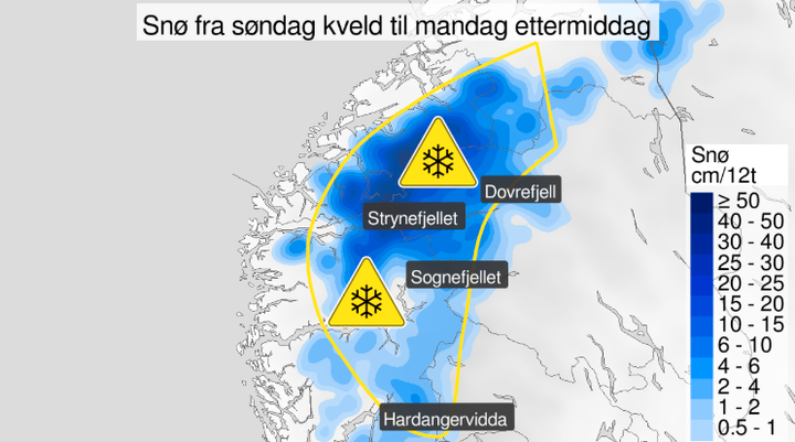 Ventes snø i deler av Sør-Norge