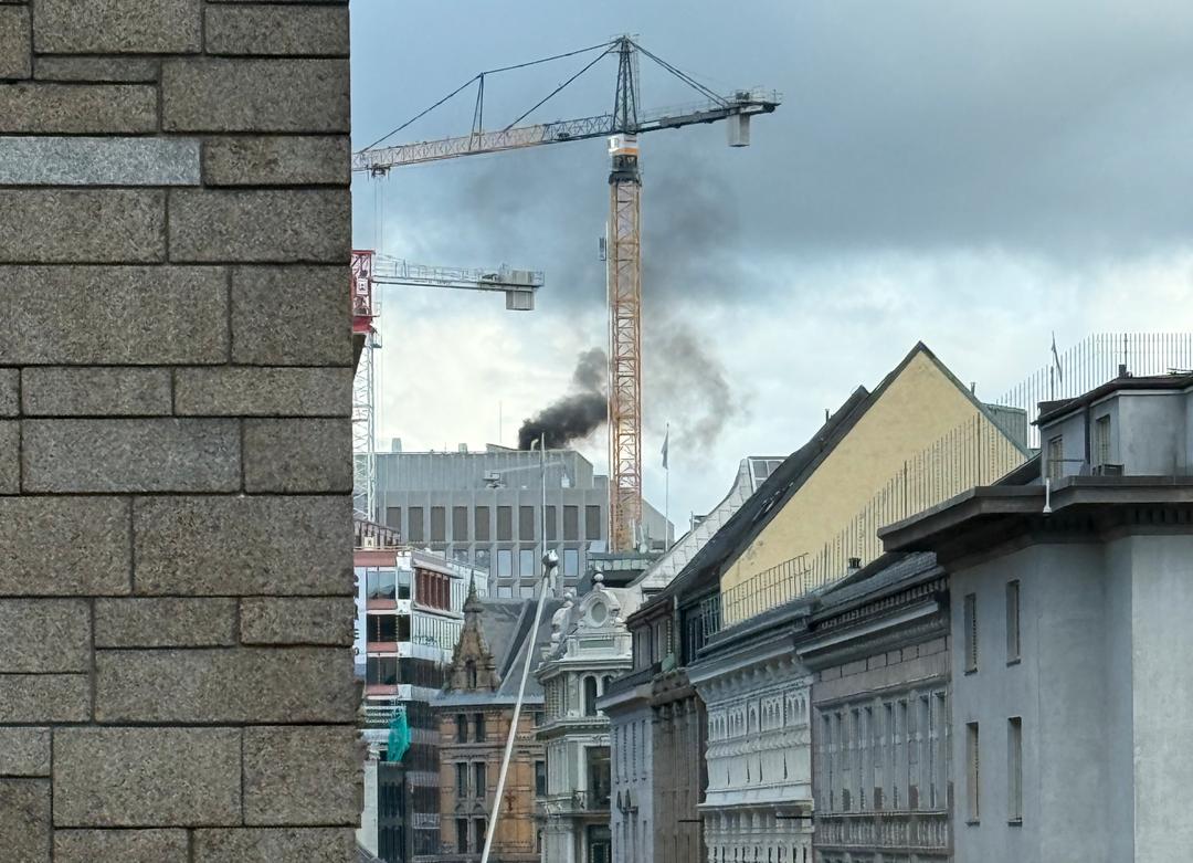 Røyk fra regjeringskvartalet skyldes test