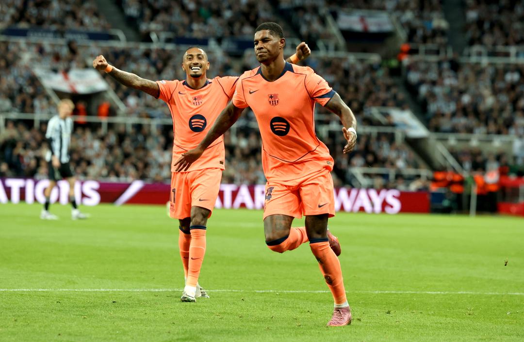 Ellevill Rashford-scoring da Barcelona slo Newcastle