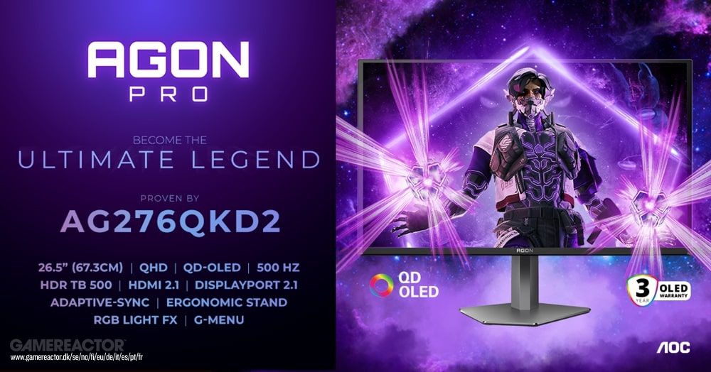 AGON by AOC lanserer en ny 500 Hz gaming-skjerm -