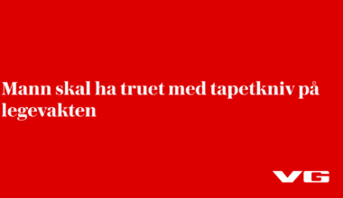 Mann skal ha truet med tapetkniv på legevakten i Fredrikstad