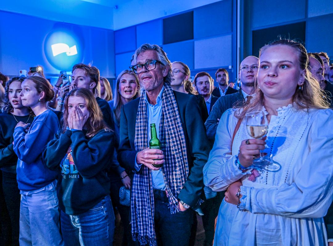 Stille når tallene kom inn