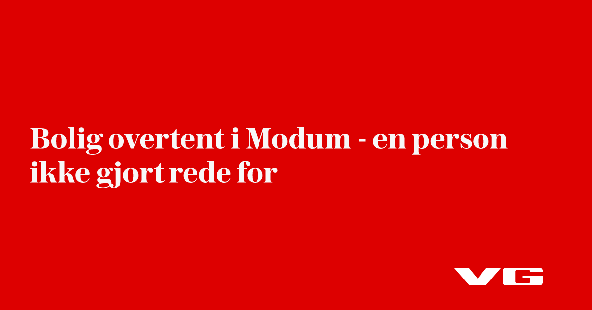 Bolig overtent i Modum - en person ikke gjort rede for