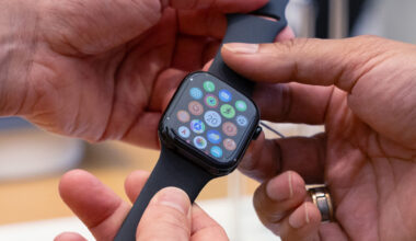 Apple Watch Series 10 being held in a hand