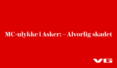 MC-ulykke i Asker: – Alvorlig skadet