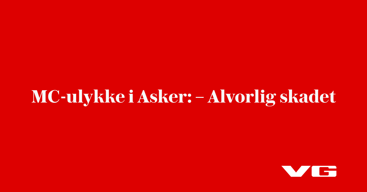 MC-ulykke i Asker: – Alvorlig skadet