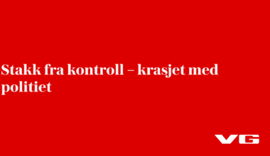 Stakk fra kontroll – krasjet med politiet
