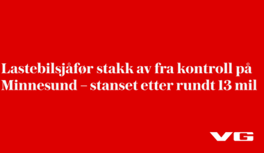 Lastebilsjåfør stakk av fra kontroll på Minnesund – stanset etter rundt 13 mil