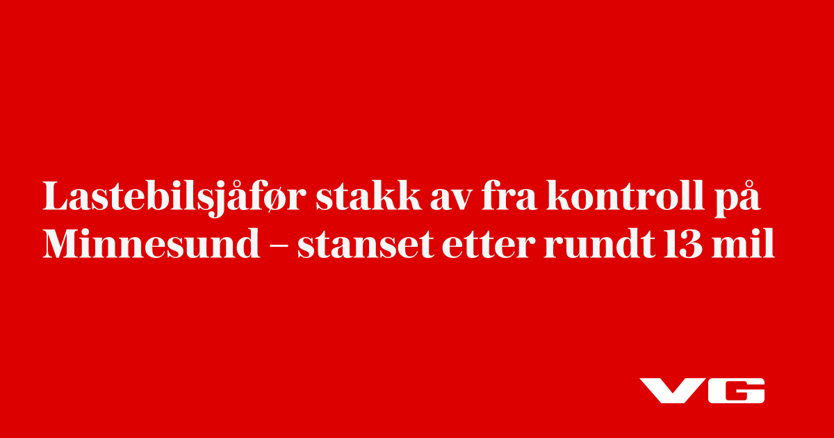 Lastebilsjåfør stakk av fra kontroll på Minnesund – stanset etter rundt 13 mil