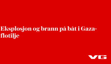 Brann etter eksplosjon på Gaza-flotilje