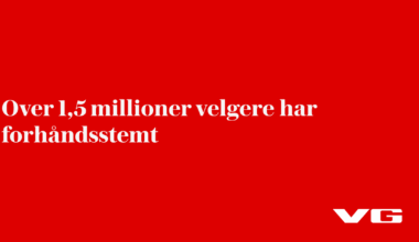 Over 1,5 millioner velgere har forhåndsstemt