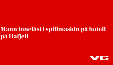 Mann innelåst i spillmaskin på hotell på Hafjell