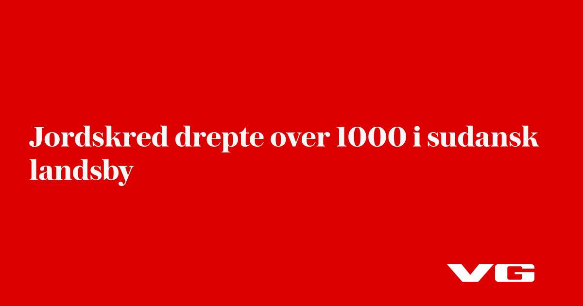 Jordskred drepte over 1000 i sudansk landsby